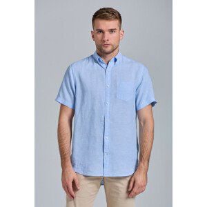 KOŠEĽA GANT D2. REG LINEN SHIRT SS BD modrá M