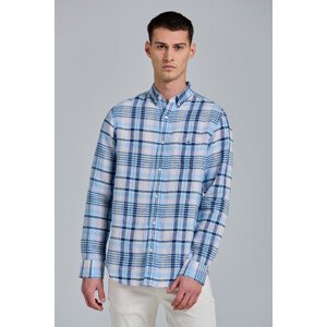 KOŠEĽA GANT D2.REG LINEN MADRAS BD CAPRI BLUE