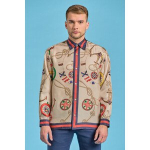 KOŠEĽA GANT D1. REL SAILING PRINT SILK SHIRT biela L