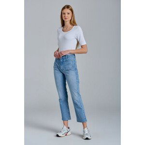 DŽÍNSY GANT D1. CROPPED FLARE JEANS modrá 26