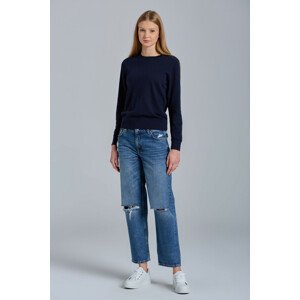 DŽÍNSY GANT D1. CAMIE CROPPED RIPPED JEANS modrá 27