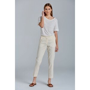 NOHAVICE GANT D2. STRETCH LINEN TAPERED PANTS biela 36