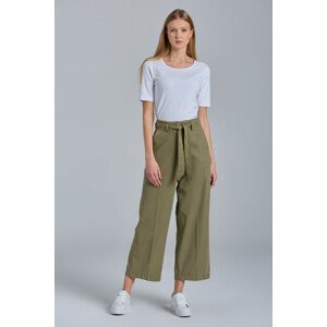 NOHAVICE GANT D1. TIE BELT FLUID CROPPED PANT zelená 40