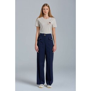 NOHAVICE GANT D1. HW FLUID WIDE PANT modrá 34