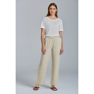 NOHAVICE GANT D2. LINEN VISCOSE PULL-ON PANTS biela 44