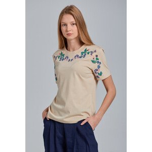 TRIČKO GANT D2. FLORAL EMB T-SHIRT biela L