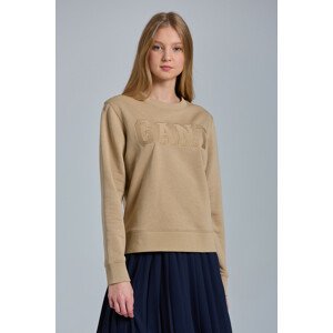 MIKINA GANT D1. GANT LOGO C-NECK SWEAT hnedá M