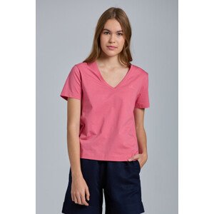 TRIČKO GANT ORIGINAL V-NECK SS T-SHIRT ružová XS