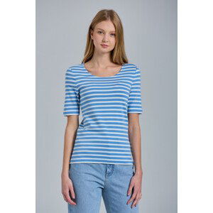 TRIČKO GANT STRIPED 1X1 RIB LSS T-SHIRT modrá S