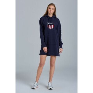 ŠATY GANT D1. RETRO SHIELD HOODIE DRESS modrá XS