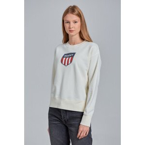 MIKINA GANT D1. RETRO SHIELD C-NECK SWEAT biela XL