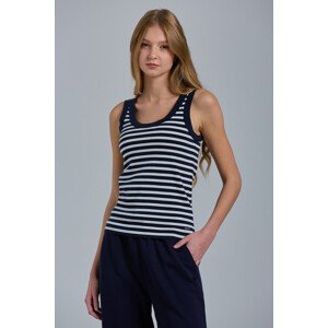 TOP GANT D1. STRIPED 1X1 RIB TANK TOP modrá L