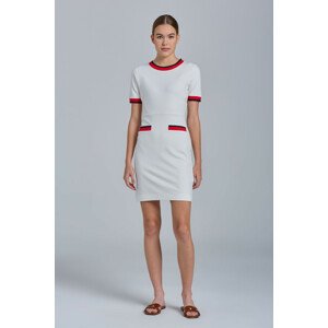 ŠATY GANT D1. STRIPE DETAIL SS JERSEY DRESS biela S