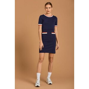 ŠATY GANT D1. STRIPE DETAIL SS JERSEY DRESS modrá L