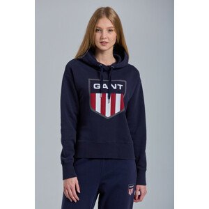 MIKINA GANT D1. RETRO SHIELD HOODIE modrá S