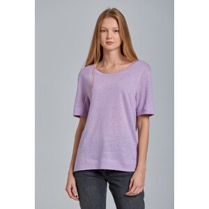 TRIČKO GANT D2. LINEN SS T-SHIRT fialová XS