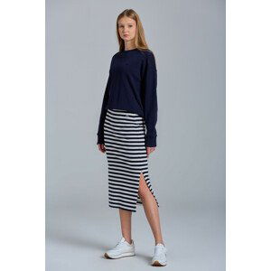 TEPLÁKOVÁ SUKŇA GANT D1. ICON G STRIPE JERSEY SKIRT modrá L