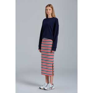 TEPLÁKOVÁ SUKŇA GANT D1. ICON G STRIPE JERSEY SKIRT červená XS