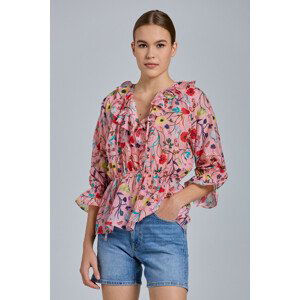 KOŠEĽA GANT D2. WILD FLORAL FLOUNCE BLOUSE ružová 34