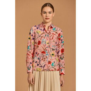 KOŠEĽA GANT D2. REG WILD FLORAL COT SILK SHIRT ružová 38