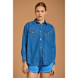 KOŠEĽA GANT D1. RELAXED DENIM SHIRT modrá 38