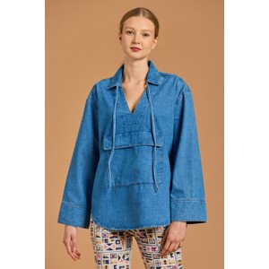 KOŠEĽA GANT D1. DENIM POPOVER SHIRT modrá 40