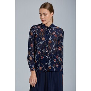 KOŠEĽA GANT D1. SAILING PRINT COT SILK SHIRT modrá 32