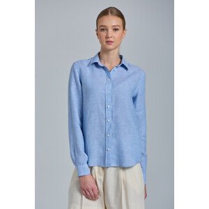 KOŠEĽA GANT D2. REG LINEN CHAMBRAY SHIRT modrá 32