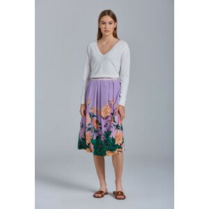 SUKŇA GANT D2. DAHLIA PLEATED SILK SKIRT fialová 40