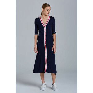 ŠATY GANT D1. CONTRAST BORDER CARDIGAN DRESS modrá L