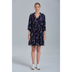 ŠATY GANT D1. SAILING PRINT V-NECK DRESS modrá 44