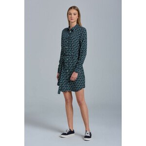 ŠATY GANT D1. GEOMETRIC SHIRT DRESS modrá 36