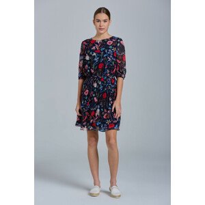 ŠATY GANT D2. WILD FLORAL BOATNECK DRESS modrá 36