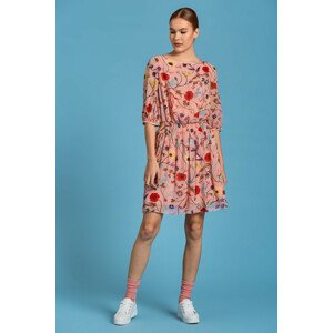 ŠATY GANT D2. WILD FLORAL BOATNECK DRESS ružová 46