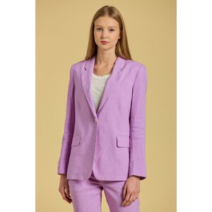 SAKO GANT D2. STRETCH LINEN STRAIGHT BLAZER fialová 34