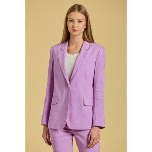 SAKO GANT D2. STRETCH LINEN STRAIGHT BLAZER fialová 42