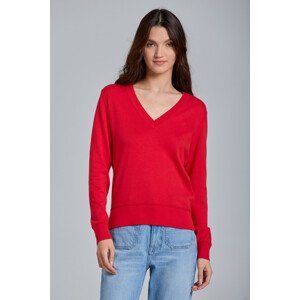 SVETER GANT D1. LIGHT COTTON V-NECK červená XS