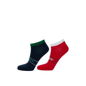 PONOŽKY GANT RETRO GANT ANKLE SOCKS 2-PACK červená None