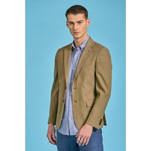 SAKO GANT D2. STRETCH LINEN SUIT BLAZER zelená 50