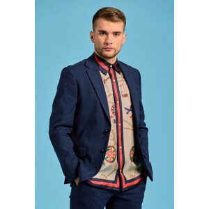 SAKO GANT D2. STRETCH LINEN SUIT BLAZER modrá 48