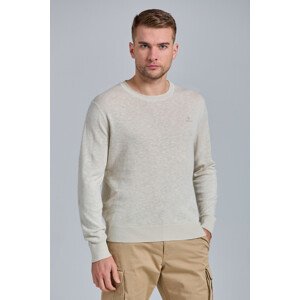 SVETER GANT D2. COTTON LINEN C-NECK biela XL