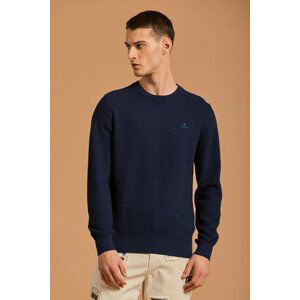 SVETER GANT D1. COTTON TEXTURE C-NECK modrá M