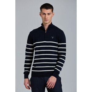 SVETER GANT D1. BRETON STRIPE HALFZIP modrá L