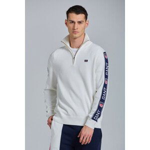 SVETER GANT D1. LOGO SLEEVE HALFZIP biela M