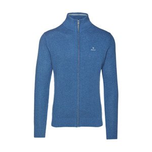 SVETER GANT COTTON PIQUE ZIP CARDIGAN modrá L