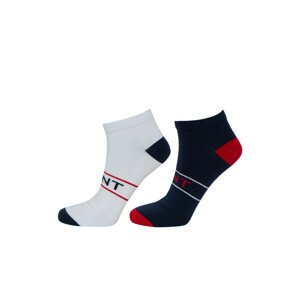 PONOŽKY GANT D1. ANKLE SOCKS 2-PACK biela None