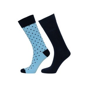 PONOŽKY GANT SOLID AND DOT SOCKS 2-PACK modrá None