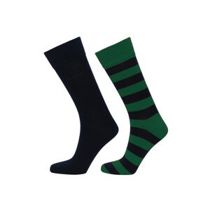 PONOŽKY GANT BARSTRIPE AND SOLID SOCKS 2-PACK zelená None