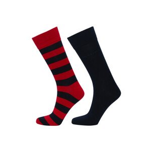 PONOŽKY GANT BARSTRIPE AND SOLID SOCKS 2-PACK červená None