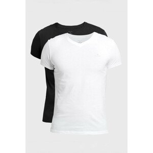 SPODNÁ BIELIZEŇ GANT V-NECK T-SHIRT 2-PACK čierna XXXL